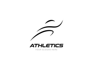 Athletic minimal symbol white background