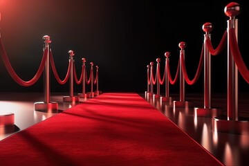Red Carpet entrance illustration, generative ai