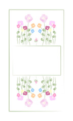 watercolor flower frame vector image 