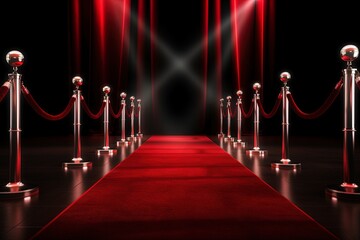 Red Carpet entrance illustration, generative ai