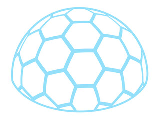 Fototapeta premium 球体のバリアのイラスト_六角形