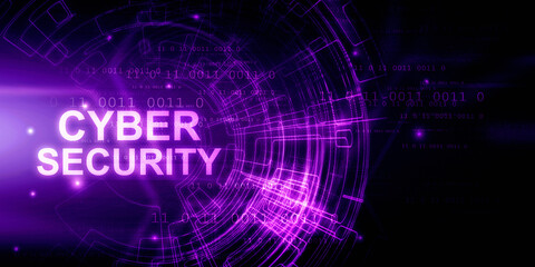 2d illustration abstract Cyber security
