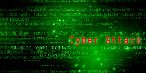 2d illustration Cyber Attack A06