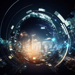 Metaverse universe. Digital transformation concept