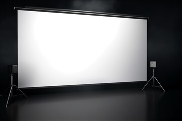 Billboard or Banner Mockup: White Screen for Custom Advertising Display & Presentation