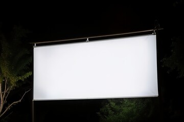 Billboard or Banner Mockup: White Screen for Custom Advertising Display & Presentation