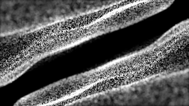 Abstract trapcode mir white color dots wave isolated on the black background. Abstract yellow background 3D wave lines flowing particles smooth curve shape dots blended mesh technology 