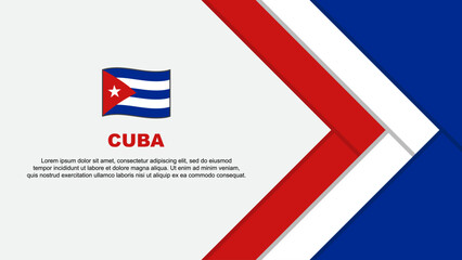 Cuba Flag Abstract Background Design Template. Cuba Independence Day Banner Cartoon Vector Illustration. Cuba Cartoon