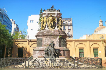 Fototapeta na wymiar Gorgeous Mausoleum of General Manuel Belgrano, the Argentine National Hero in The Santo Domingo Convent, Buenos Aires, Argentina, South America