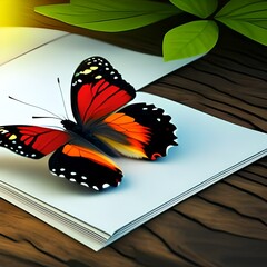 butterfly on a book