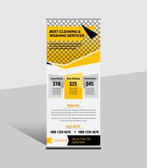 Car Wash Rollup Banner Template, pull up, advertisement, display banner for automobile, advertisement standee.