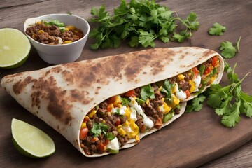 delicious Pork Burrito, generative art by A.I.