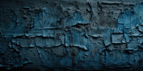 Blue plaster texture on the wall. Generative AI