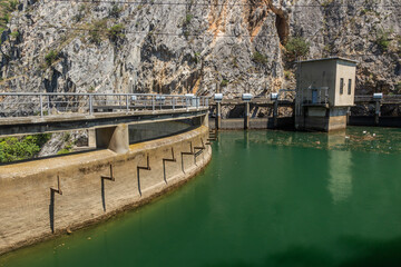 View of Matka dam in North Macedonia