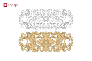 Asian Chinese vintage vector delicate floral vine twine spiral art deco pattern. Baroque Victorian style. Decoration for border, frame, invitation, poster, packaging design.