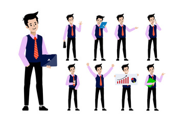nice vector businessman character set