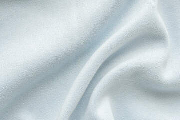Fototapeta premium Abstract blue fabric texture with soft wave background