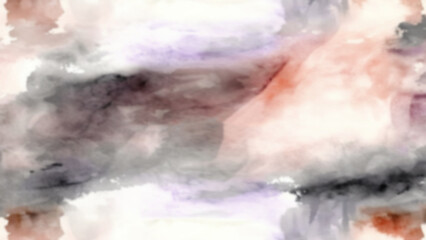 abstract Generative AI illustration. Gray blurred pastel watercolor background with pastel splashes. Horizontal panoramic banner.