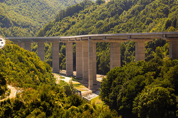 Bridge of R6 motorway in Kosovo