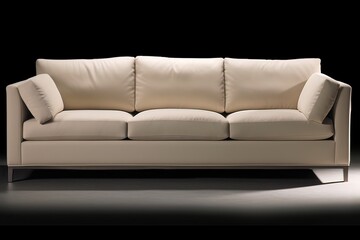 sofa furniture isolated on white background. Generative AI.