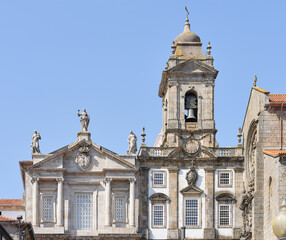Fototapeta na wymiar Church of St. Francis, Unesco World Heritage Site Porto, Portugal. Porto's most important Gothic monument, with Baroque decorations.