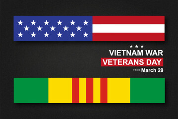 National Vietnam War Veterans Day. celebrated in March 29 th in USA. EPS10 vector