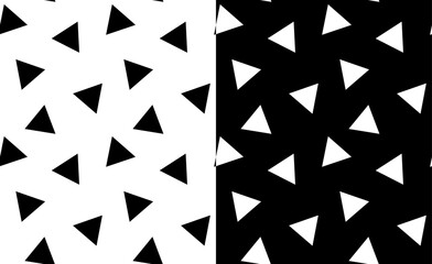 Triangle simple seamless pattern. Vector geometry illustration
