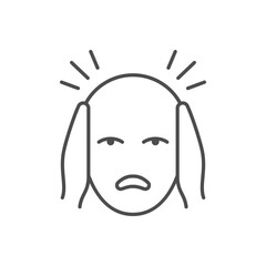 Person with headache line icon