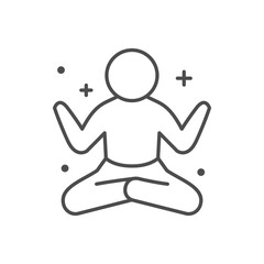 Meditation process line outline icon