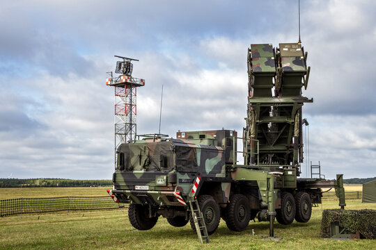 MAN KAT1 off-road truck with a Mim-104 Patriot Surface-to-air Missile SAM System used by the German army.