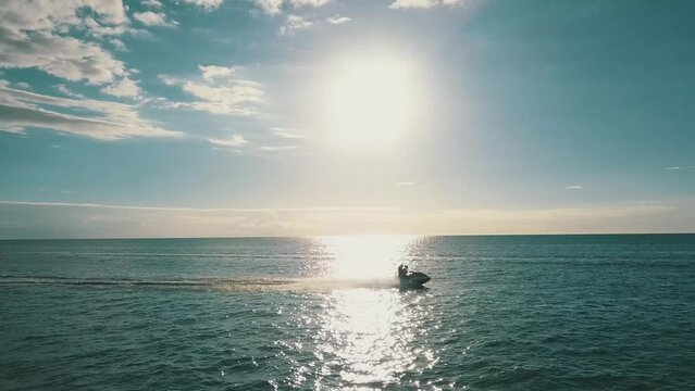 jetsky at sunset