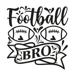 Football bro on the white background. Vector illustration