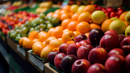 detailed background of a fruit market