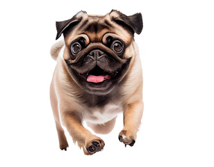 pug dog isolated on white background