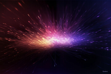 explosion of luminous sparks burst
