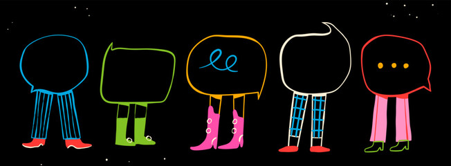 Girl with a large Pencil. Young person holding big pencil. Cute funny isolated character. Cartoon style. Hand drawn Vector illustration. Drawing, writing, creating, design, blogging concept