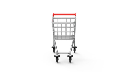 shopping cart isolated on white