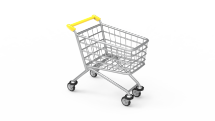 shopping cart isolated on white