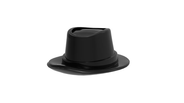 black cap on white background