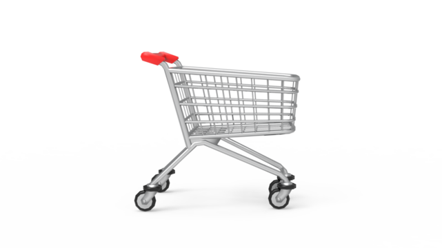 shopping cart isolated on white
