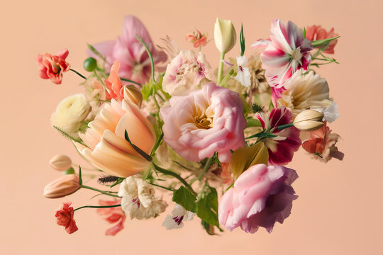 Bouquet of fresh flowers in vase