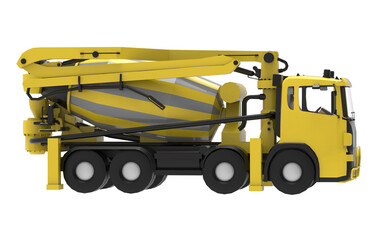 Obraz premium yellow truck isolated on white background