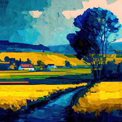 Painting of the countryside