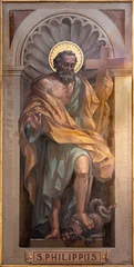 Fototapeten BARI, ITALY - MARCH 3, 2022: The fresco of St. Filip the Apostle in the church Chiesa San Ferdinando by Nicola Colonna (1862 -1948). © Renáta Sedmáková