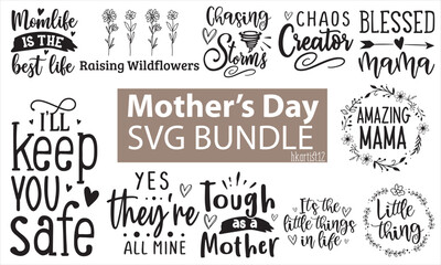 Fototapeta premium Mother's day SVG Bundle SVG design.