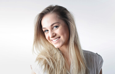 Fototapeta premium portrait of a young woman. studio shot