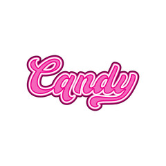 candy word typography design and text effect