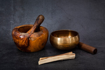 palo santo and mortars