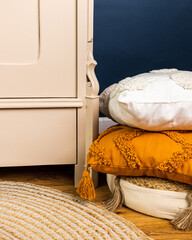 DIY furniture painted in color after renovation