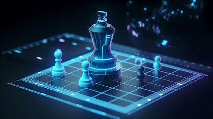cyber chess success with technology Generative Art